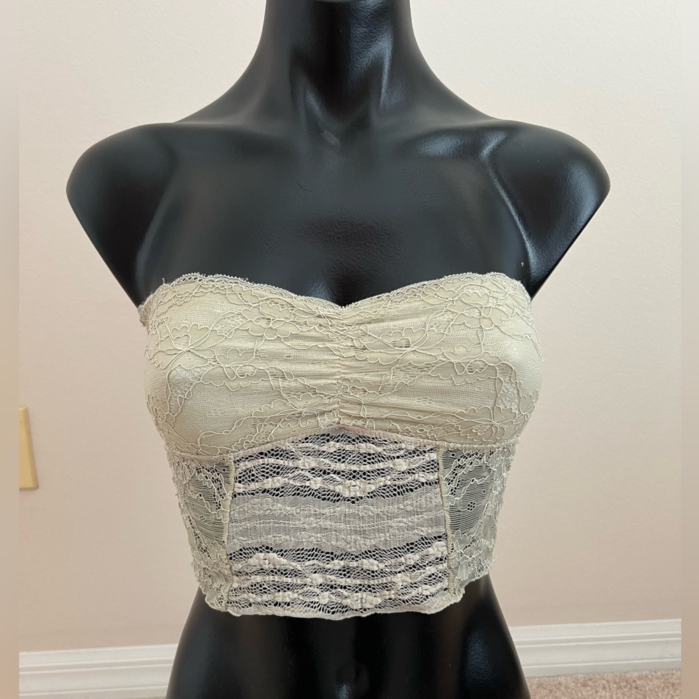 Free People Intimates lace bandeau long line bralette